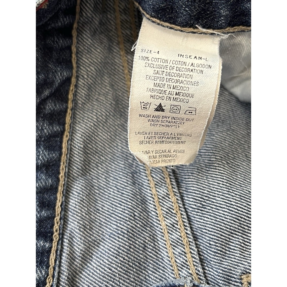 100 % Cotton Tommy Hilfiger Boyfriend Jeans Dark Wash Denim Size 4 USA Classic - Picture 7 of 9